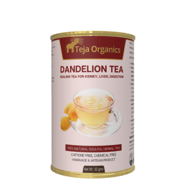 Dandelion Herbal Tea 50 gm | 100% Pure Dandelion Leaves & Roots | Caffeine-Free Herbal Tea | Traditionally used to support liver & digestive health, gentle detox, and gut comfort.