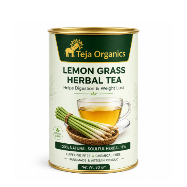 Lemongrass Tea 50 gm | 100% Pure Lemongrass Leaves | Caffeine Free Herbal Tea | Supports Digestion Detox Immunity | Refreshing Citrus Aroma
