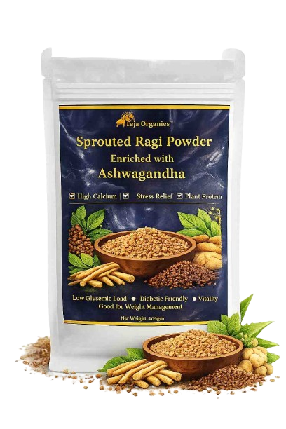 Sprouted Ragi Powder Enriched with Ashwagandha