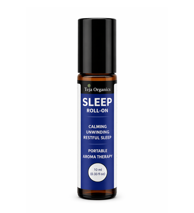 Sleep Roll On for Deep Sleep & Stress Relief | 100% Natural Essential Oils | Lavender Chamomile Blend | Aromatherapy Oil | Alcohol-Free | 10 ml