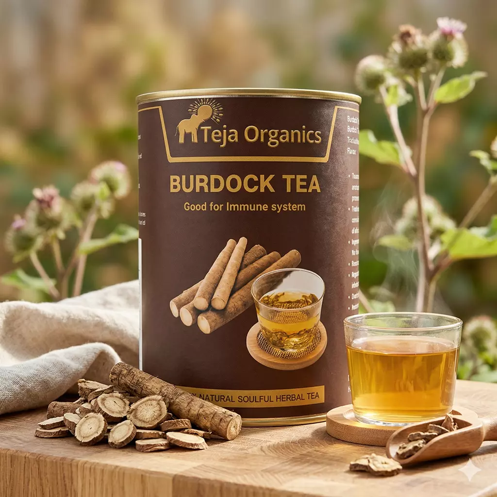 gemini-generated-image-xn06a2xn06a2xn06 Burdock Tea 50gm – Natural Detox, Liver Cleanse, Skin Purifier, Anti-Inflammatory Wellness Tea – Caffeine-Free
