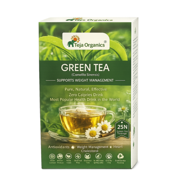 Green Tea Bags 25 Nos | Supports Metabolism & Weight Management | Refreshing Daily Wellness Drink