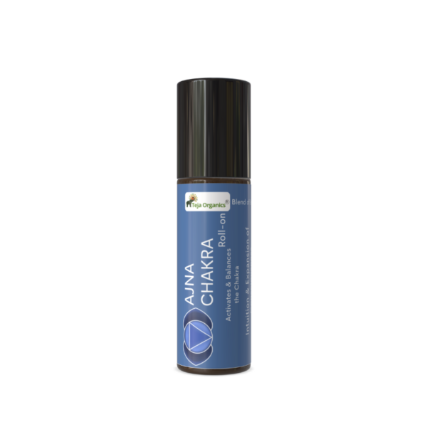 Ajna Chakra Roll-On (Third Eye Chakra) 10 ml | Aromatherapy Roll-On for Sense of Compassion, Inner Peace, Confidence | External Use