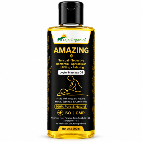 Amazing Joyful Massage Oil 200ml | Stimulates circulation | Unwind | Refreshing | Ease Tension | Feel pampered and sexy | Rekindles the love passion | Spark in relationship | Can do wonders for Physical & Mental Well being