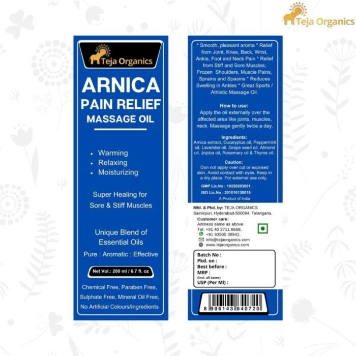 Arnica Pain Relief Massage Oil -Thumbnail3