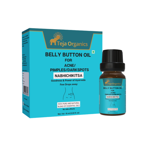 Belly Button Oil for Acne Pimples Dark Spots 15 ml | Nabhi Oil Herbal Blend | Supports Clear Skin Glow & Detox