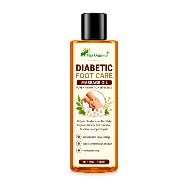 Diabetic Foot-Care Massage Oil | Helps to Improve Diabetic foot condition | Helps to relieve neuropathic pain | Relieves Neuropathy Symptoms Tingling, Pricking, Burning, Numbness, Sharp Pain Infections and Balancing issues | Supports Nerve Regeneration | Non-Sticky & Fast Absorbing