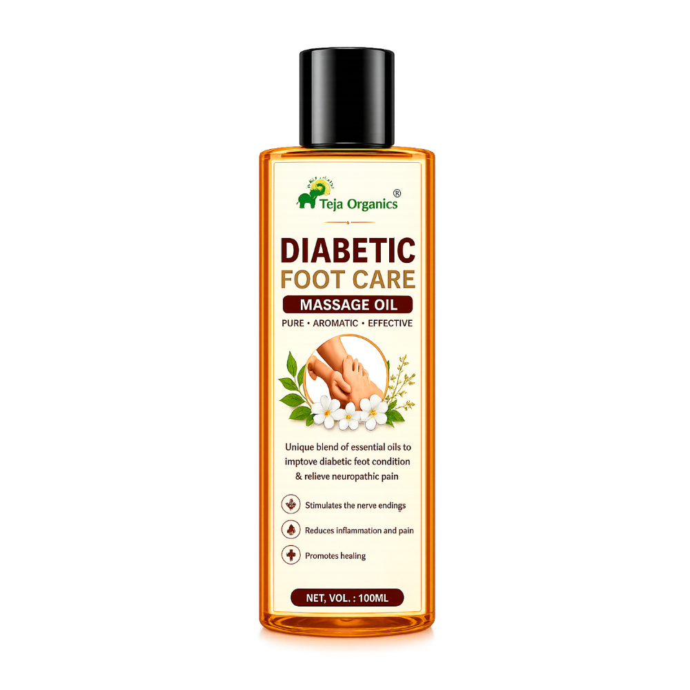Diabetic Foot-Care Massage Oil | Helps to Improve Diabetic foot condition  | Helps to relieve neuropathic pain | Relieves Neuropathy Symptoms Tingling, Pricking, Burning, Numbness, Sharp Pain Infections and Balancing issues | Supports Nerve Regeneration |  Non-Sticky & Fast Absorbing