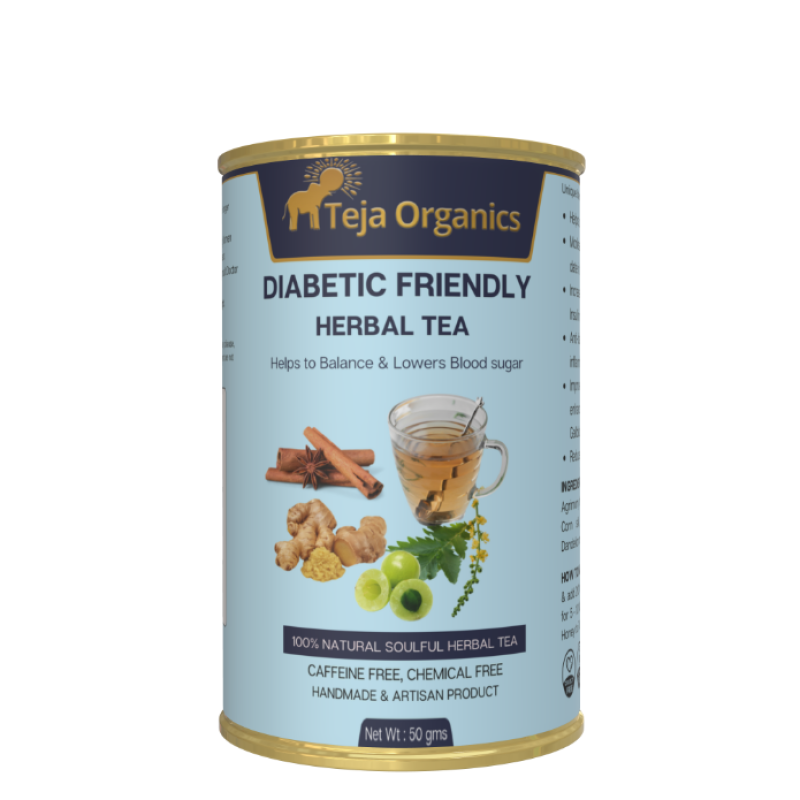 Diabetic-Friendly-Herbal-Tea-50gm Diabetic Friendly Herbal Tea 50gm | Herbal Tea Blend | Caffeine Free | Supports Blood Sugar Balance | Helps to improves Metabolism Digestion