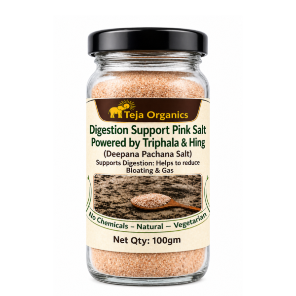 Digestion Support Pink Salt Powered By Triphala & Hing | Supports Digestion | Helps to Reduce, Bloating & Gas