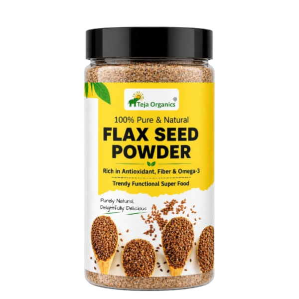 Flaxseed Powder | 100% Natural Superfood | Source of Omega-3, Fiber & Plant Nutrients | Supports Daily Nutrition & Wellness