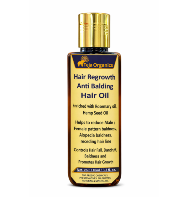 Hair Regrowth Anti Balding Oil 110ml | Ayurvedic Herbal Oil for Thicker, Stronger Hair | Supports Hair Regrowth, Reduces Hair Fall & Nourishes Scalp