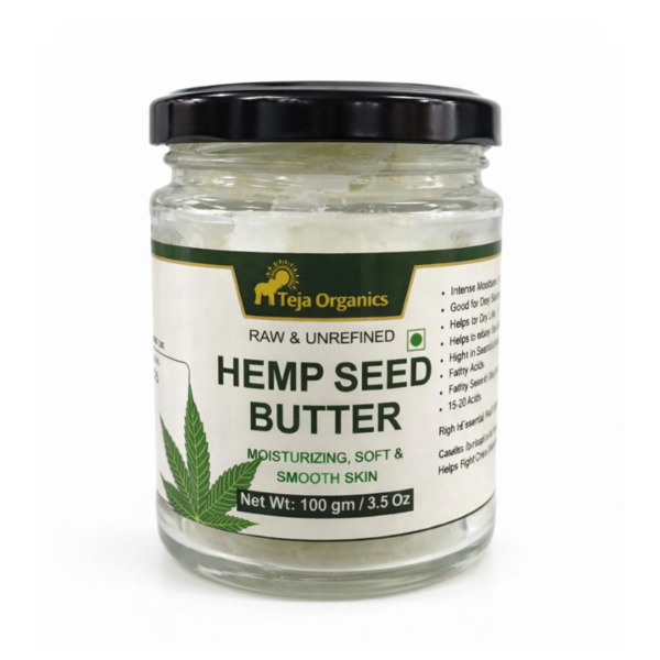 Hemp Seed Butter 100g | Deep Moisturizing Body Butter | Skin Nourishment, Dry Skin Repair, Soft & Smooth Skin | Rich Hydration | No Parabens, No Sulphates