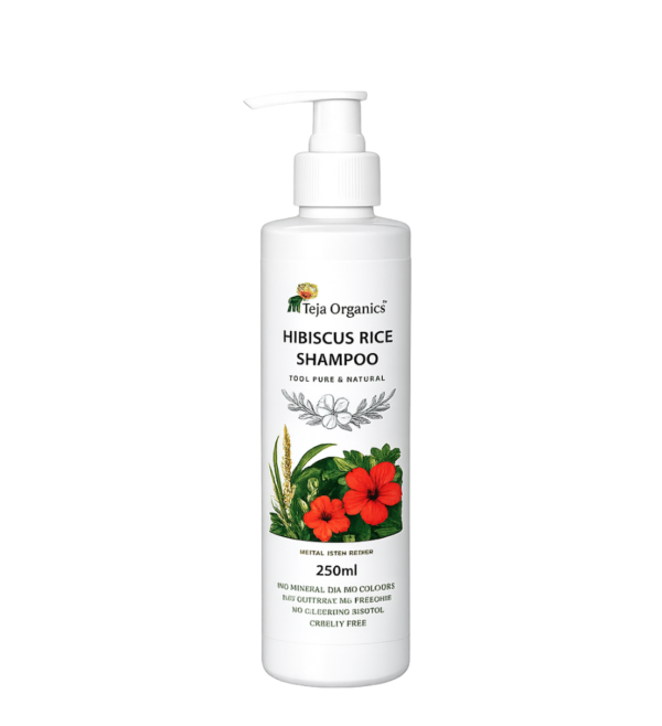 Hibiscus Rice Shampoo 250 ml | Rice Water Enriched with Hibiscus | Moisturises & Nourishes | Natural Conditioner