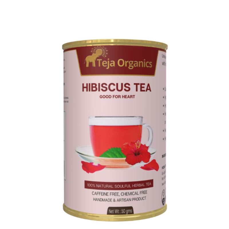 Hibiscus-Tea-50gm Hibiscus Tea 50gm | 100% Pure Hibiscus Flowers | Caffeine Free Herbal Tea | Antioxidant Rich | Supports Heart, Digestion & Metabolism