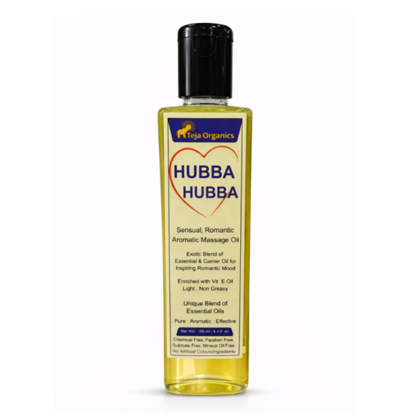 Hubba Hubba Massage Oil 100ml | Romantic Aromatherapy Body Massage Oil | Relaxation | Sensory Wellness | Supports Skin Nourishment | Mood Enhancement