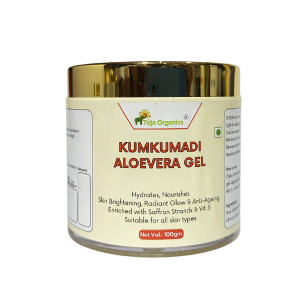 Kumkumadi Aloe Vera Gel 100 gm | Enriched with Saffron |  Skin Brightening, Anti-Ageing, Pigmentation Care | Hydrating Face  | No Parabens, No Sulphates