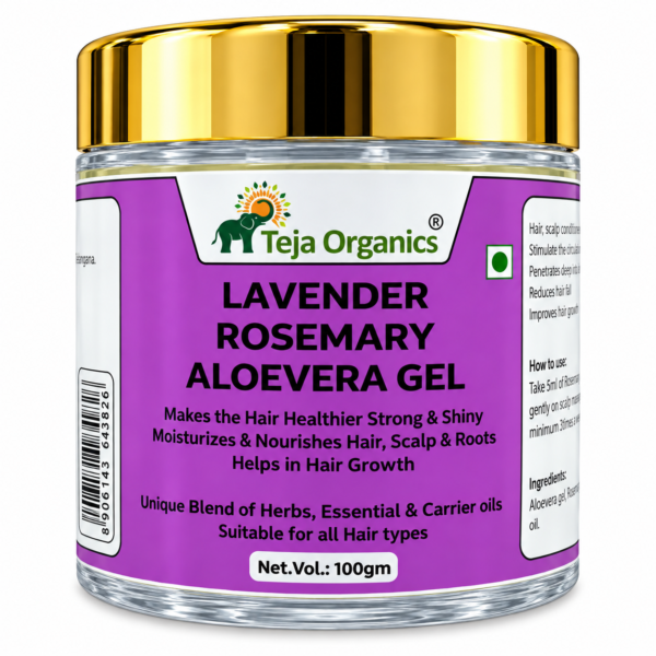 Lavender Rosemary Aloe Vera Gel 100g | Moisturizes & Nourishes the Scalp & Root | No Parabens, No Sulphates