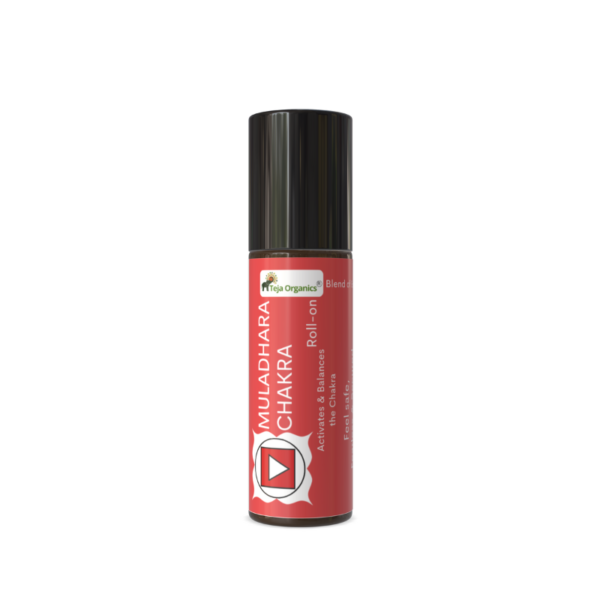 Muladhara Chakra Roll-On (Root Chakra) 10 ml | Aromatherapy Roll-On for Grounding & Stability | Easy-Apply Meditation Oil | External Use