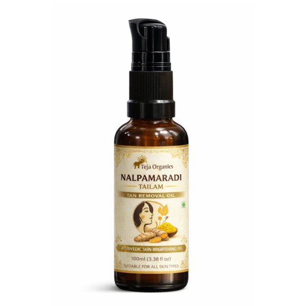 Nalpamaradi Tailam 100ml | Ayurvedic Skin Brightening Body Oil | Tan Removal, Pigmentation Care, Skin Glow | Turmeric Infused Oil | No Mineral Oil, No Parabens