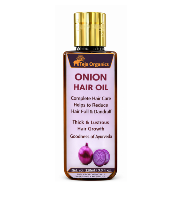 Onion Hair Oil 110 ml | Herbal Hair Oil for Hair Fall Control & Stronger Hair | Supports Hair Growth, Scalp Nourishment & Thickness