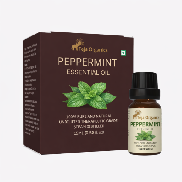 Peppermint Essential Oil 15ml | 100% Pure Natural Oil | Mint, Cooling, Energizing, and Soothing | Skin care  | Hair care | Aromatherapy | Steam inhalation | Diffuser | Home Wellness Products