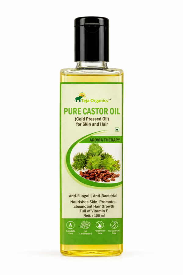 Pure Castor Oil | Cold-pressed Unrefined | Skin and Hair Care | Anti-Fungal | Anti-Bacterial Nourishes Skin, Promotes abundant Hair Growth Full of Vitamin E |
