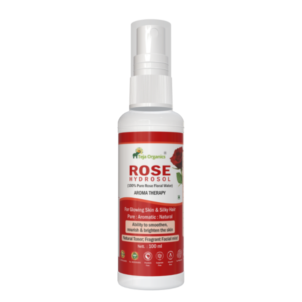 Rose Hydrosol 100ml | 100% Pure Rose Floral Water | FutFragrant Facial mist | Glowing Skin & Silky Hair |  Natural Toner