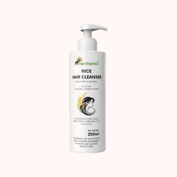 Rice Hair Cleanser 250 ml | Enriched with sandalwood essential oil  | Smooth, Strong & Shiny Hair | Acts as an Natural Conditioner