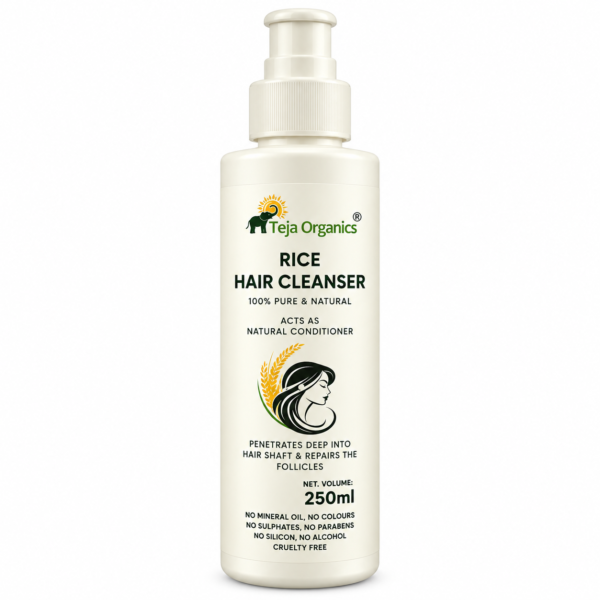 Rice Hair Cleanser 250 ml | Enriched with sandalwood essential oil  | Smooth, Strong & Shiny Hair | Acts as an Natural Conditioner
