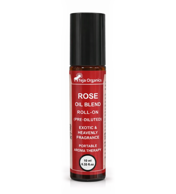 Rose Roll-On 10 ml | Rose Essential Oil Roll On | Aromatherapy Floral Fragrance | Supports Relaxation Skin Hydration Mood Uplift | Travel Friendly