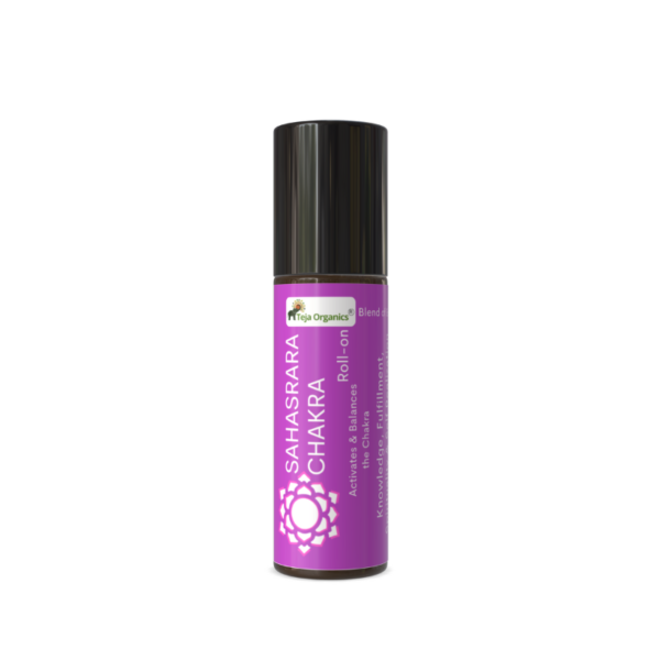 Sahasrara Chakra Roll-On (Crown Chakra) 10 ml | Aromatherapy Roll-On for Bliss, Enlightenment, Pure Consciousness & Divine Love | External Use