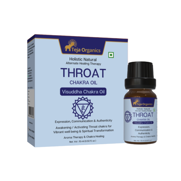 Throat Chakra Oil (Vishuddha Chakra) 15 ml | Aromatherapy Essential Oil Blend for Expression, Communication & Authenticity | External Use