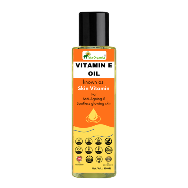 Vitamin E Oil (Diluted) 100ml | Skin & Hair Nourishing Oil | For Spotless Glowing Skin | Anti-Ageing | Stretch Marks | Healthy Hair