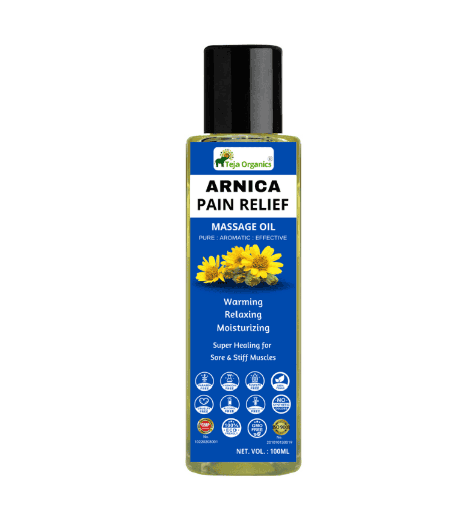 Arnica Pain Relief Massage Oil 100ml | Herbal Ayurvedic Oil for Joint & Muscle Comfort | Supports Relief from Stiffness & Body Pain
