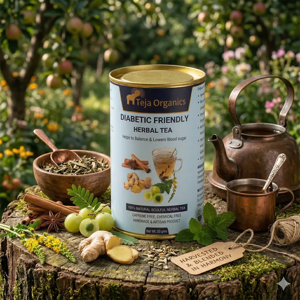 gemini-generated-image-bjmo65bjmo65bjmo Diabetic Friendly Herbal Tea 50gm | Herbal Tea Blend | Caffeine Free | Supports Blood Sugar Balance | Helps to improves Metabolism Digestion