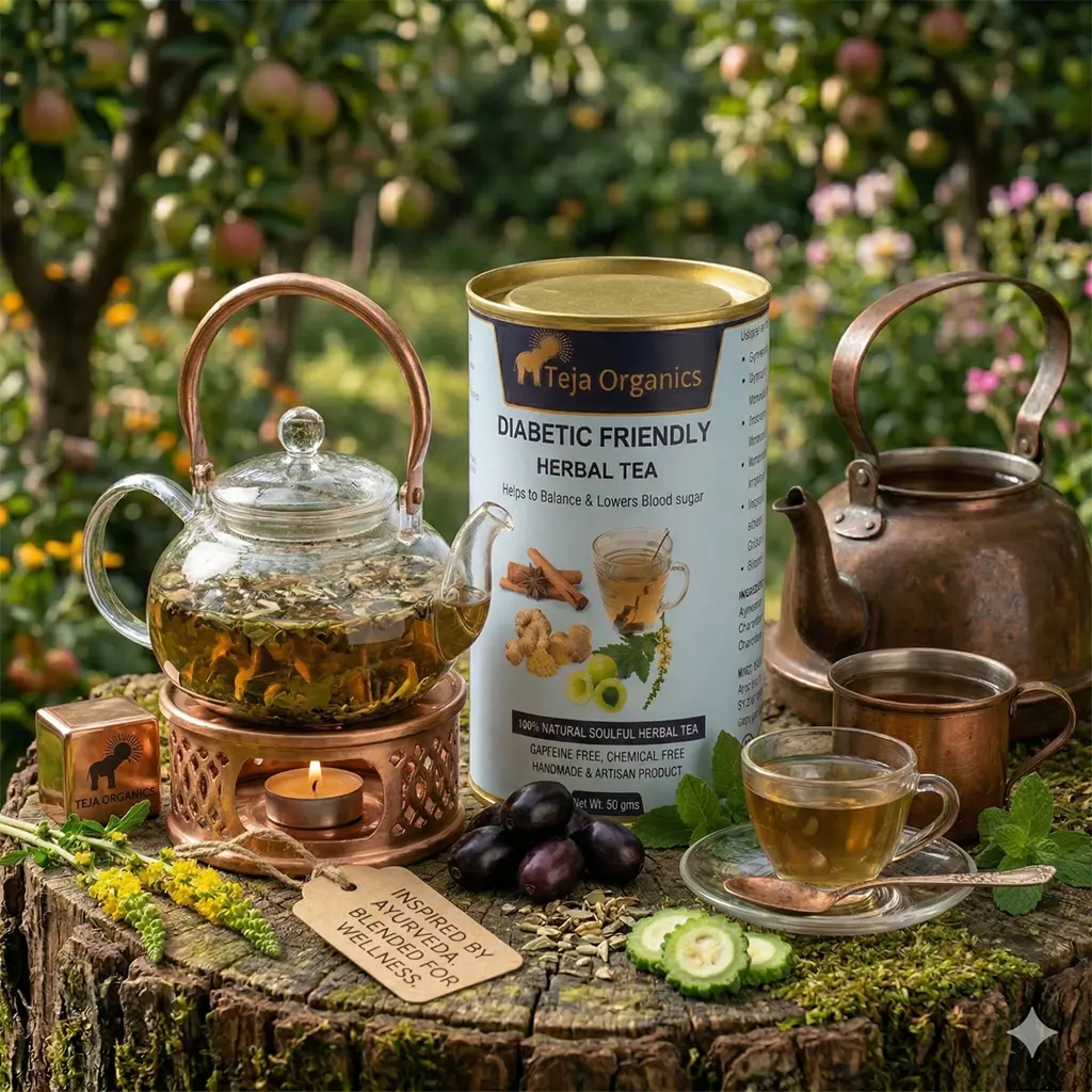 gemini-generated-image-mlkc2ymlkc2ymlkc Diabetic Friendly Herbal Tea 50gm | Herbal Tea Blend | Caffeine Free | Supports Blood Sugar Balance | Helps to improves Metabolism Digestion
