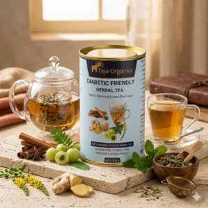 gemini-generated-image-ncioxuncioxuncio Diabetic Friendly Herbal Tea 50gm | Herbal Tea Blend | Caffeine Free | Supports Blood Sugar Balance | Helps to improves Metabolism Digestion