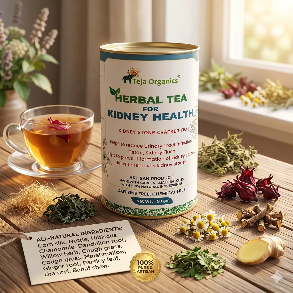 kidney-healthtea4-mainimage Herbal Tea for Kidney Health 50 gm | Caffeine Free Herbal Tea | Supports Kidney Function Detox & Urinary Wellness