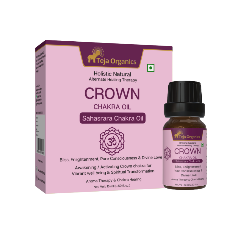 Crown Chakra Oil - Hero Crown Chakra Oil (Sahasrara Chakra) 15 ml | Aromatherapy Essential Oil Blend for Bliss, Enlightenment, Pure Consciousness & Divine Love | External Use