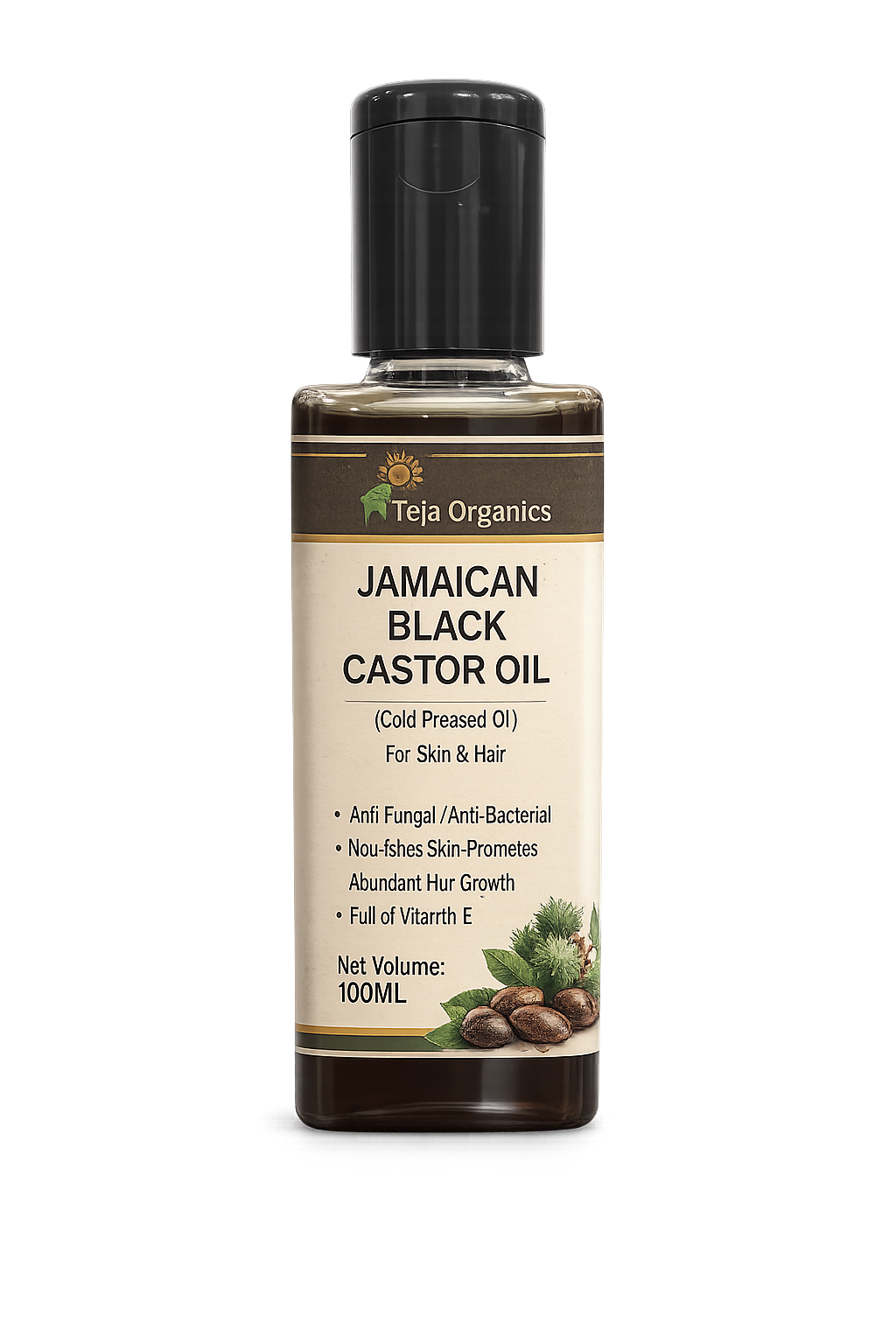 Jamaican Black Castor Oil | Cold-pressed Unrefined | Skin & Hair Care |  Full of Vitamin E