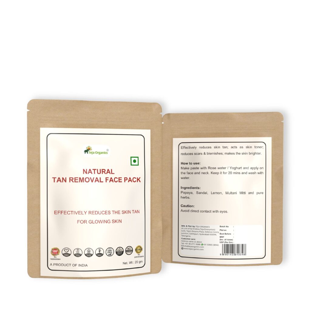 Natural Tan Removal Face Pack Natural Tan Removal Face Pack | Effectively reduces the skin tan for Glowing Skin (Pack of 3)
