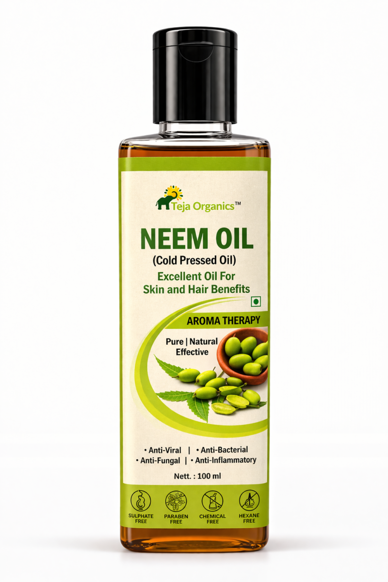 Neem Oil | Cold-pressed Unrefined | Skin and Hair Care | Help to clear acne, scars, pimples | Natural cure for Dandruff and Dry Scalp |
