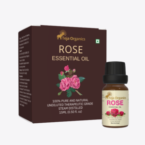 Rose Essential Oil - Hero Rose Essential Oil 15ml | 100% Pure & Natural | Luxurious and highly valued | Soothing, hydrating, and rejuvenating | Skin Tonner | For Face, Diffuser & Cosmetic Products | No Additives