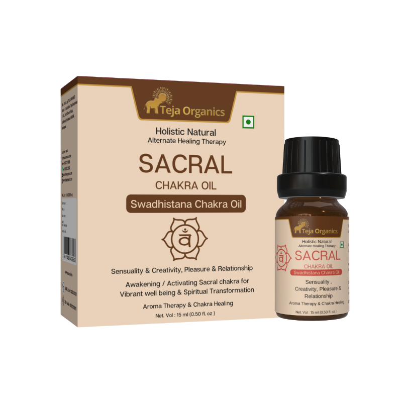 Sacral Chakra Oil - Hero Sacral Chakra Oil (Swadhisthana Chakra) 15 ml | Aromatherapy Essential Oil Blend for Sensuality , Creativity, Pleasure & Relationship | External Use