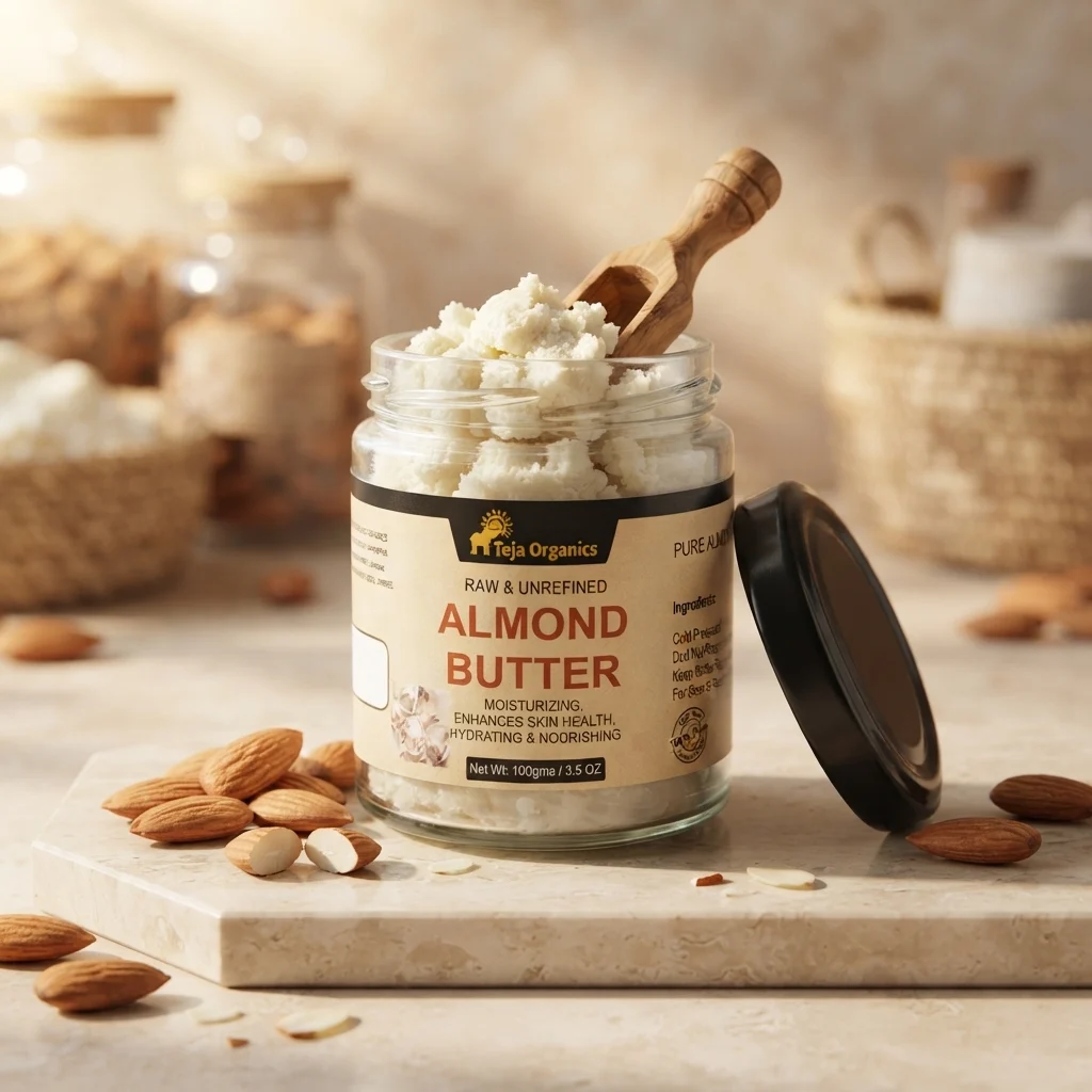 Almond Butter 100g | Deep Moisturizing Body Butter | Skin Softening, Nourishing & Repair  | Rich Hydration for Dry Skin | No Parabens, No Sulphates