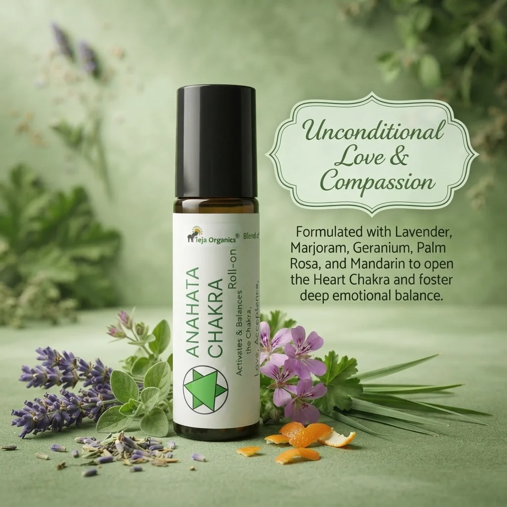 Anahata Chakra Roll-On (Heart Chakra) 10 ml | Aromatherapy Roll-On for Unconditional Love, Compassion & Joy | External Use