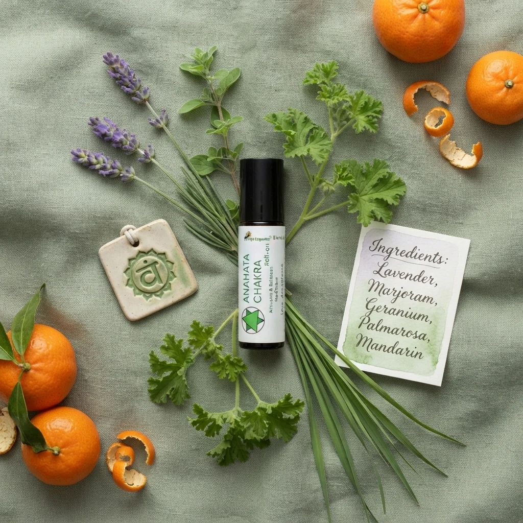Anahata Chakra Roll-On (Heart Chakra) 10 ml | Aromatherapy Roll-On for Unconditional Love, Compassion & Joy | External Use