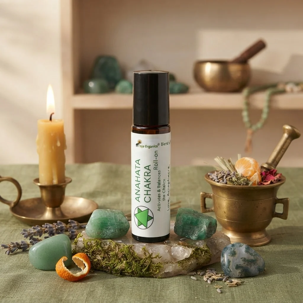 Anahata Chakra Roll-On (Heart Chakra) 10 ml | Aromatherapy Roll-On for Unconditional Love, Compassion & Joy | External Use