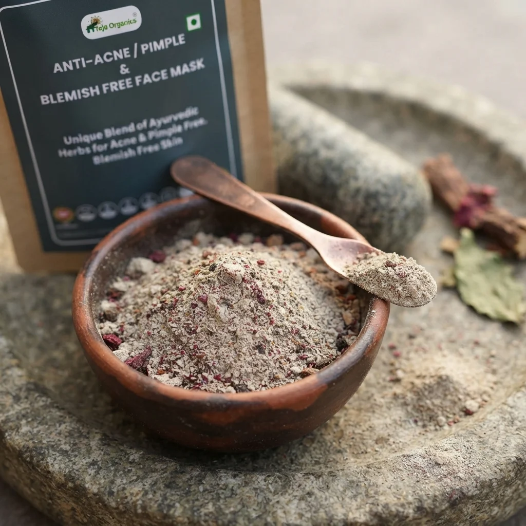 anti-acne-pimple-face-mask-gallery1-1784368303677.webp Anti-Acne/Pimple & Blemish Free Face Mask | Unique Blend of Ayurvedic Herbs for Acne & Pimple Free, Blemish Free Skin (Pack of 3)